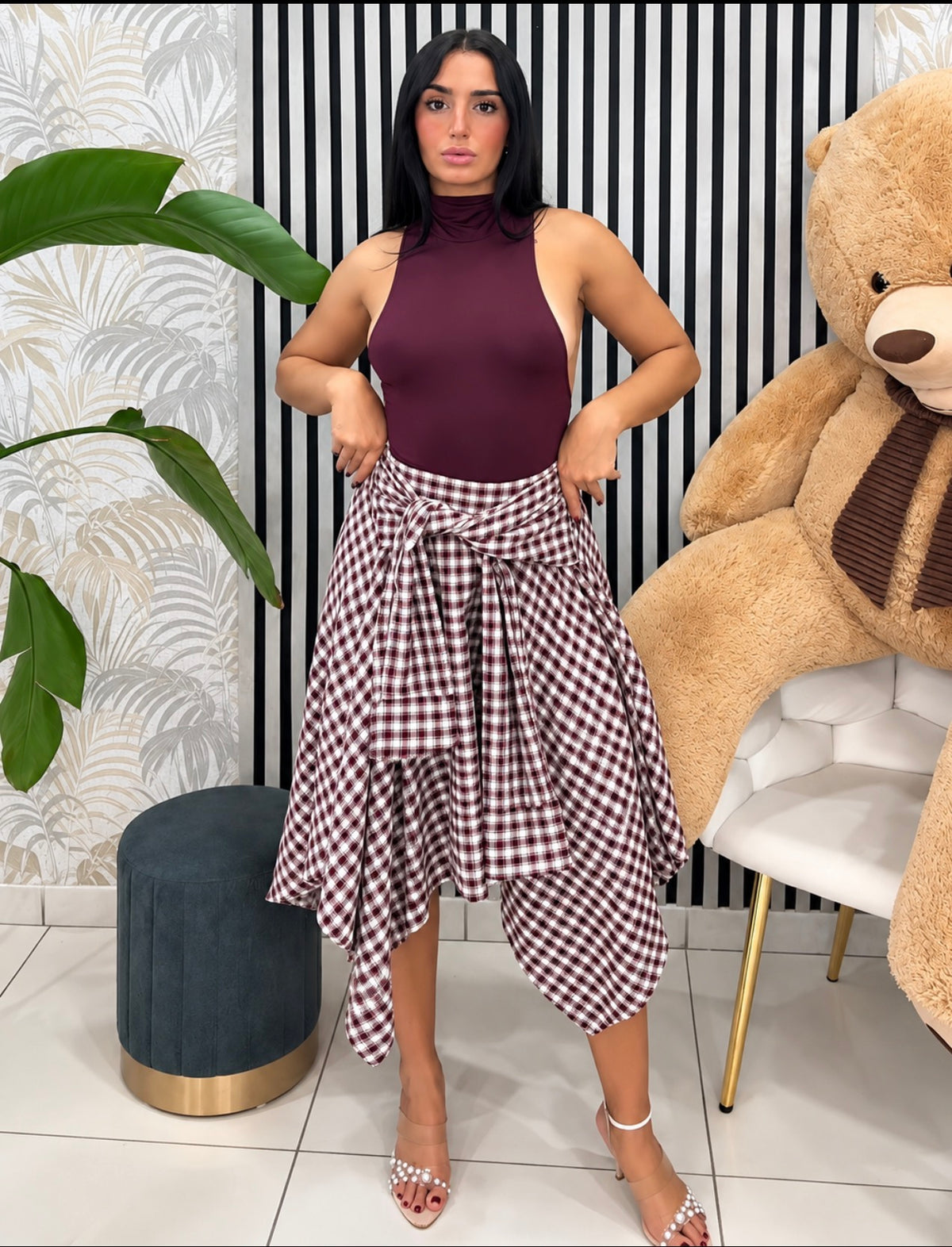 Gonna Vichy Chic – Bordeaux